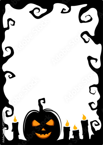 Frame with Pumpkin and Candles