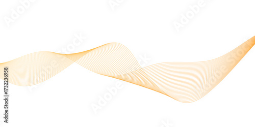 abstract orange wave line backdrop, modern stylish dynamic orange wave vector illustration, the orange or yellow wave line is very long and has a lot of detail, creating a dynamic and modern design.