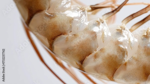 a close up photograph of a dried cicada with a translucent exoskeleton encapsulating it