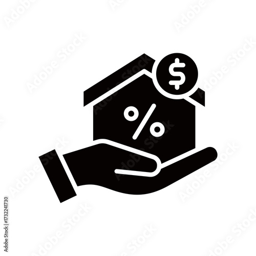 Mortgage glyph icon