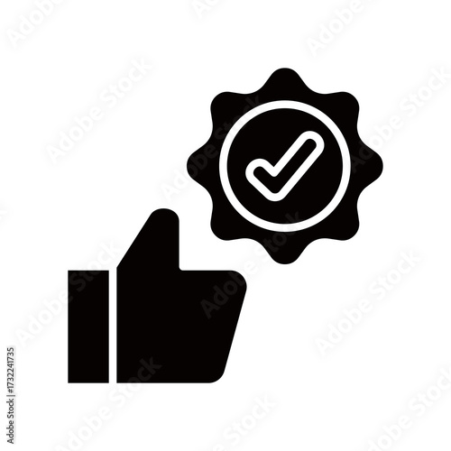 Approval glyph icon