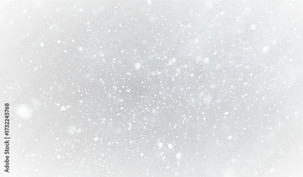 Obraz premium Winter snowflake background PNG with matte falling particles wide angle view for festive digital projects and designs