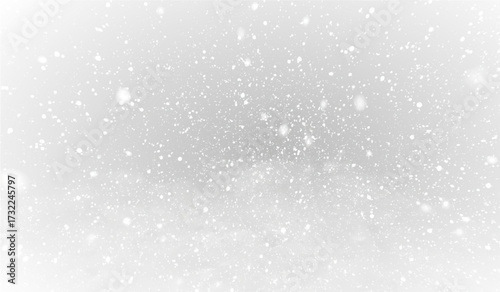 Winter snowflake background PNG with matte falling particles wide angle view for festive digital projects and designs