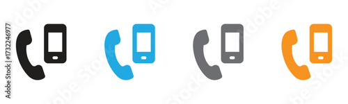 Vibrant phone icons symbolize connection and communication. Ideal for customer service, support, and contact pages, ensuring seamless user experience and engagement.