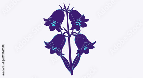 Dark bellflower sprig