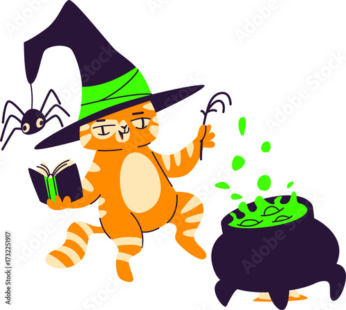 Cat in Witch Costume