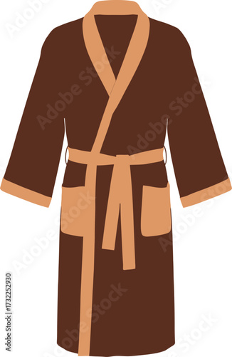 Vector illustration of coat jacket and sweater clothing set