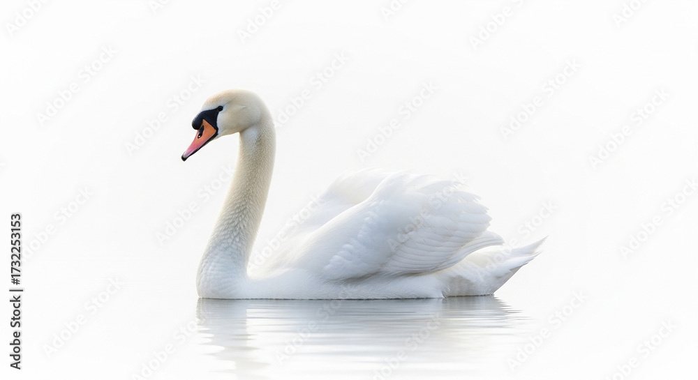Fototapeta premium white swan on the water