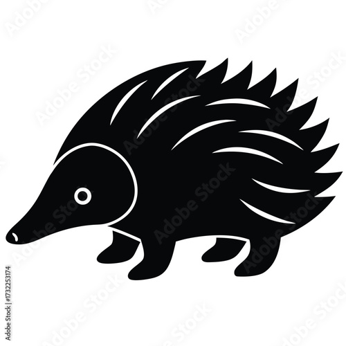 echidna vector icon on white background