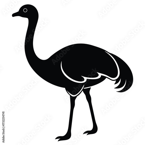 ostrich vector icon on white background