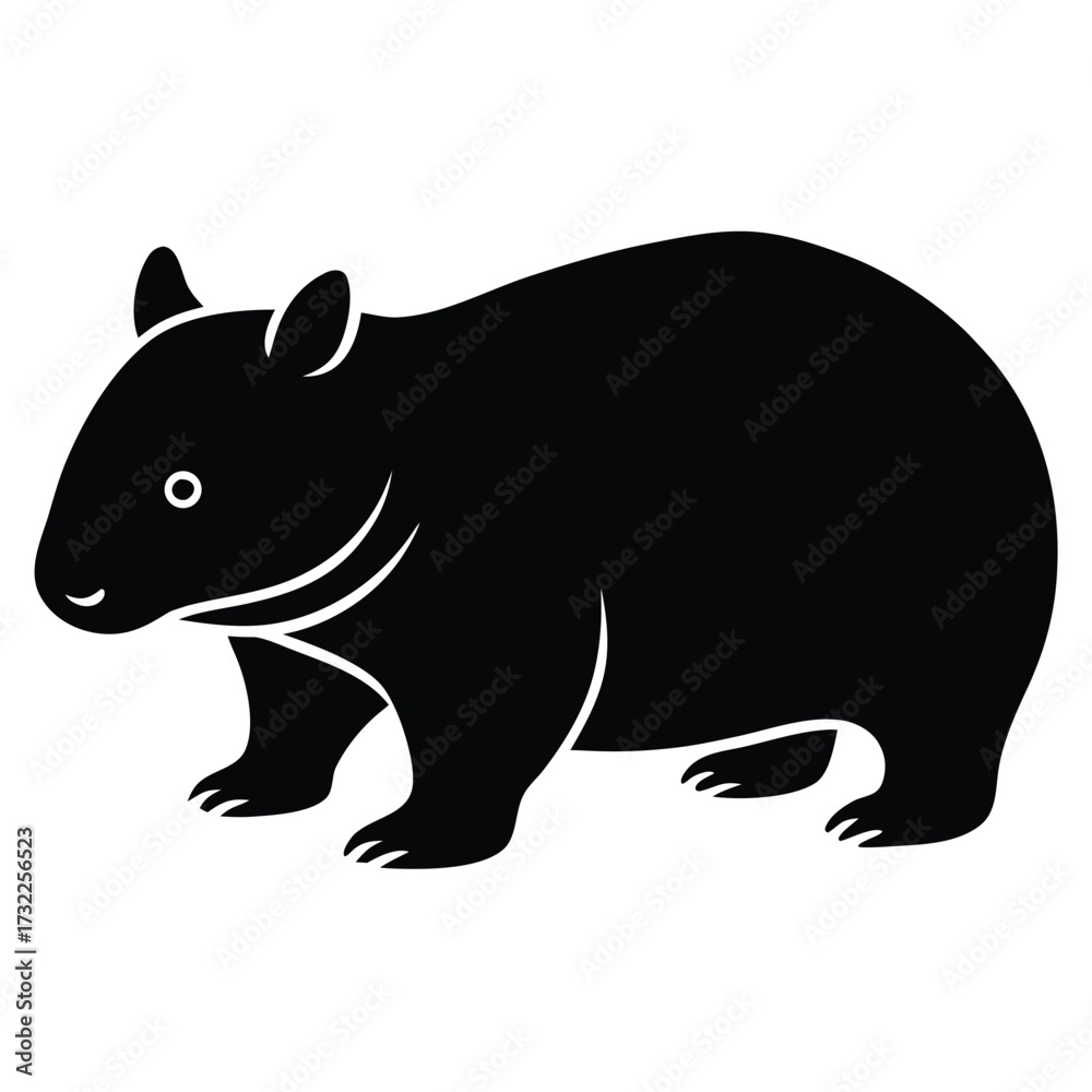 Obraz premium wombat vector icon on white background