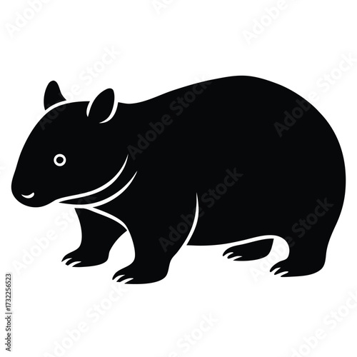 wombat vector icon on white background