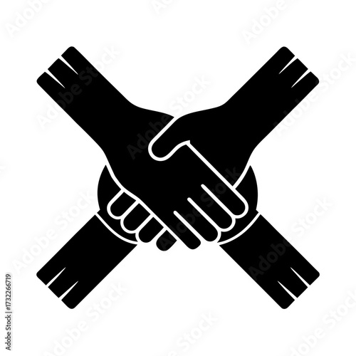 friendship day hands unity vector illustration 