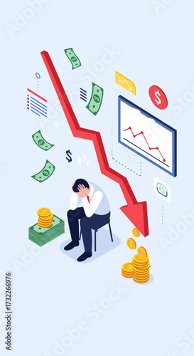 Economic downturn and financial crisis causing stress and anxiety for individuals.