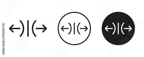 Elasticity icon representing flexibility, adaptability, or compression, commonly used in applications related to physics, engineering, or material properties