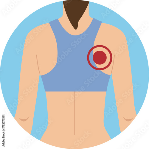 Back Muscle Pain Point Illustration