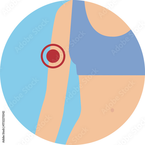 Arm Muscle Pain Point Illustration