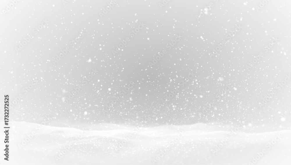 Fototapeta premium Heavy falling snow PNG overlay on black backdrop