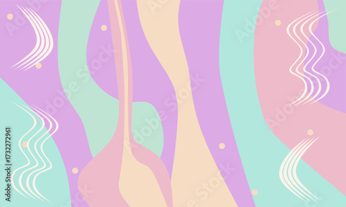 Pastel Abstract Background. Fluid Organic Shape Wallpaper.