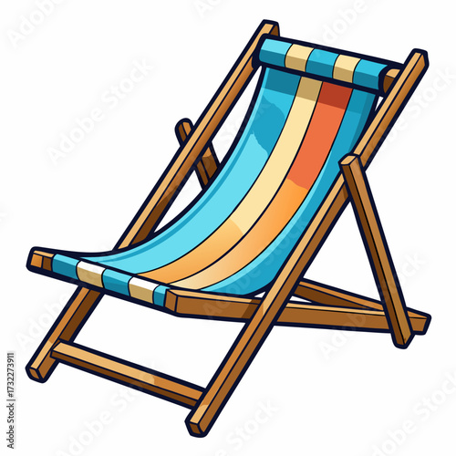 beach chair isolated on white background