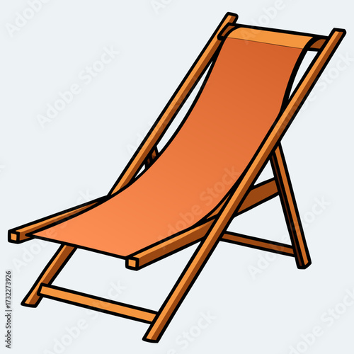 beach chair isolated on white
