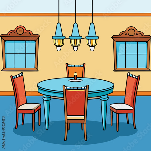 vector illustration of a modern kitchen