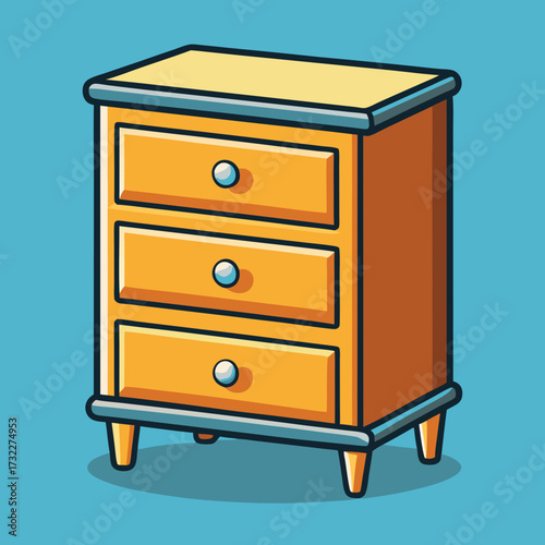 chest of drawers vector illustration