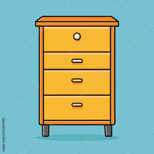 chest of drawers vector illustration