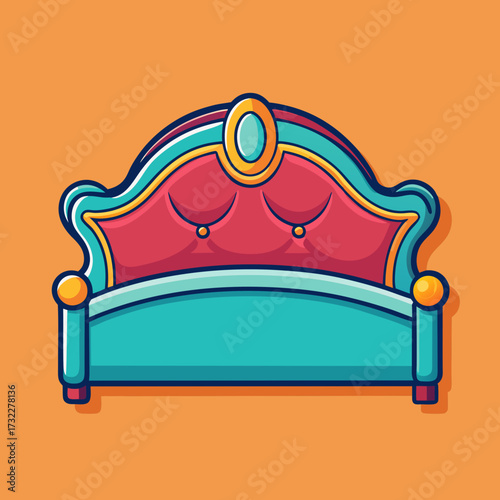 sofa and pillows isolated