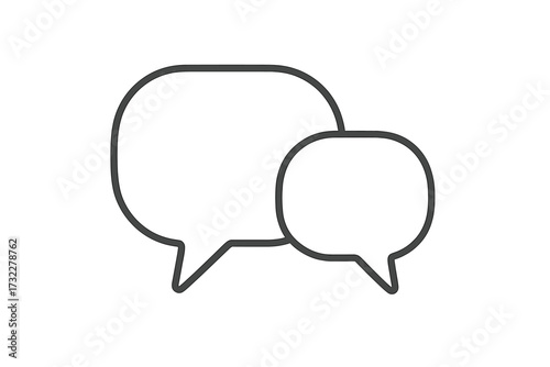 Speech bubble line icon for chat, comment, and messages. Vector symbol for communication, dialogue, and discussion. Modern, minimal graphic for web design, app, UI, logo.