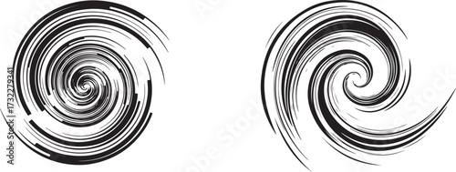 Abstract Swirl Design in Black and White