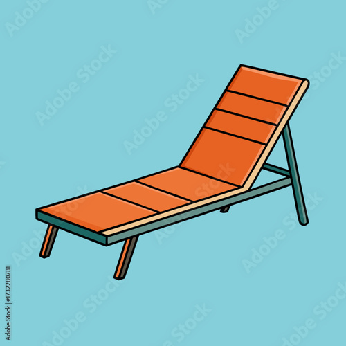 chaise longue on white background