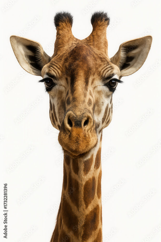 Obraz premium Giraffe face close-up.