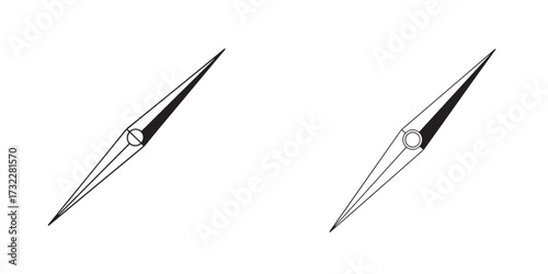 Two stylized tweezers illustration