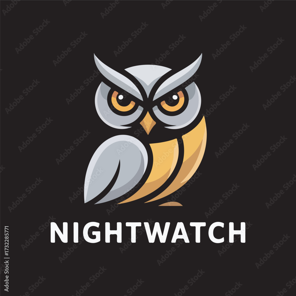 Naklejka premium owl on a black background