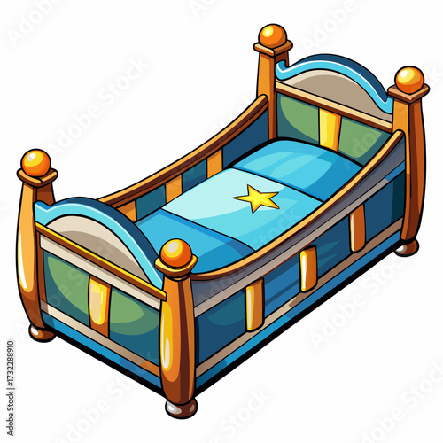 bed in the bedroom