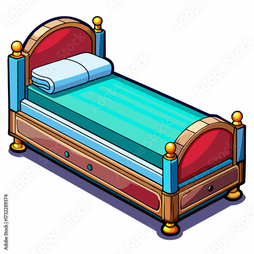 bed in the bedroom