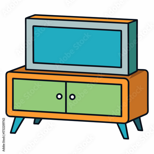 retro tv vector illustration