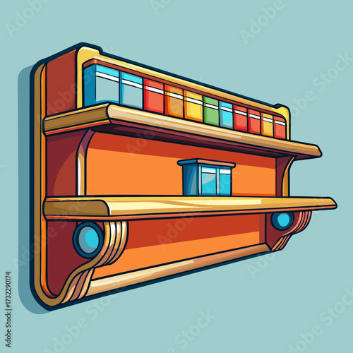 vector illustration of an old school bus