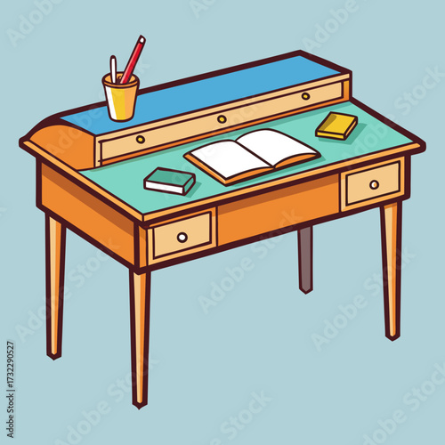 illustration of a table in a restaurant