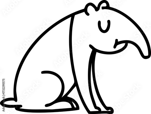 brazilian tropical tapir animal sitting