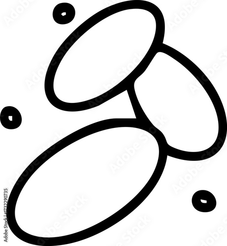 three brazilian coffee beans together