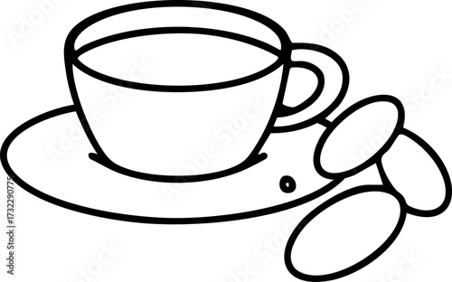 traditional brazilian coffee with beans by side