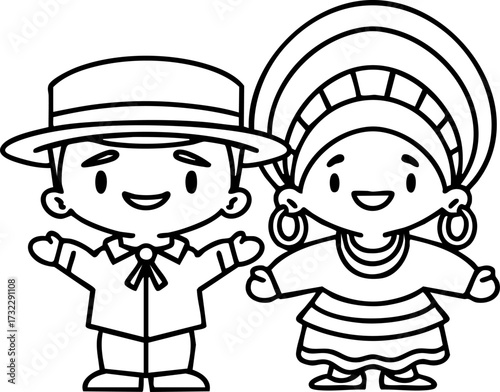 brazil couple in traditional clothing