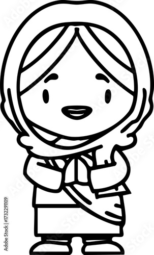 happy indian woman with hands together