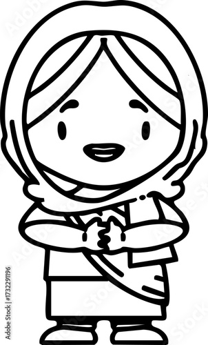indian woman in with headscarf