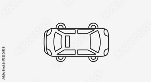 Minimalist car illustration showcasing a simple design for automotive themes and visual projects
