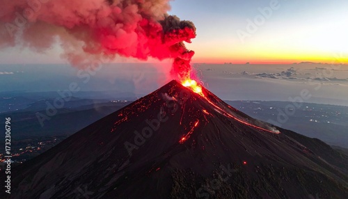 volcano in the sky