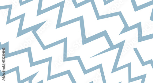 Powder blue geometric zigzag pattern on a clean white background design