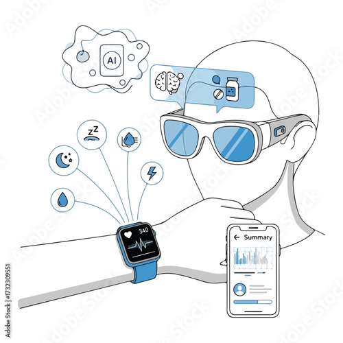 Augmented Reality Smart Technology Healthcare Illustration